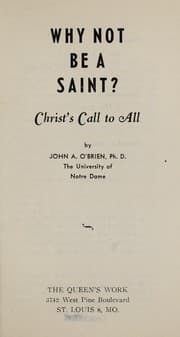 Tapa de Why not be a saint?