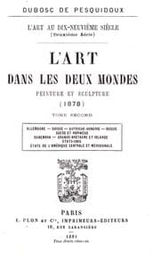 Tapa de L'Art dans les deux mondes
