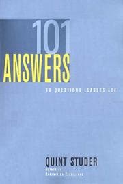 Tapa de 101 Answers to Questions Leaders Ask
