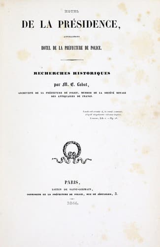 Tapa de Hôtel de la présidence