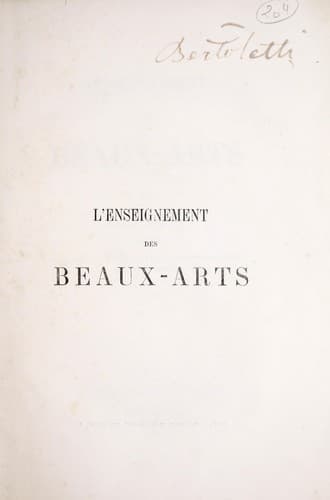Tapa de L'enseignement des beaux-arts