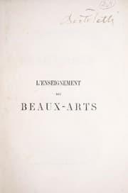 Tapa de L'enseignement des beaux-arts