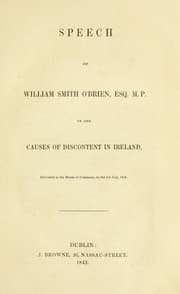 Tapa de Speech of William Smith O'Brien ..