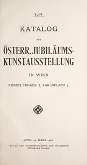 Tapa de Katalog der Österr. Jubiläums-Kunstausstellung in Wien
