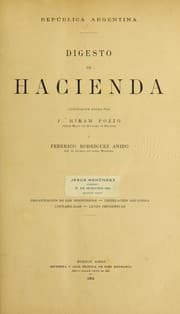 Tapa de Digesto de hacienda