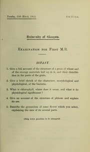 Tapa de Professional examinations for degrees in medicine and surgery, 1912-13