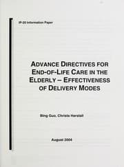 Tapa de Advance directives for end-of-life care in the elderly