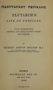 Tapa de Ploutarchou Perikles = Plutarch's Life of Pericles