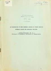 Tapa de An examination of some economic aspects of Forest Service stumpage prices and appraisal policies