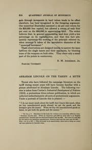 Tapa de Abraham Lincoln on the tariff