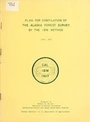 Tapa de Plan for compilation of the Alaska Forest Survey by the IBM method