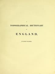 Tapa de A topographical dictionary of England