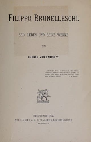 Tapa de Filippo Brunelleschi