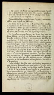 Tapa de Rapport fait par Cretet sur une re solution du Conseil des cinq-cents relative a   une taxe sur le papier