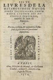 Tapa de Les XV. livres de la Metamorphose d'Ovide, poete treselegant
