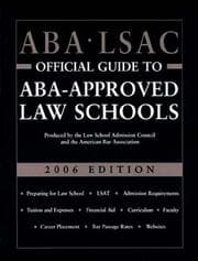 Tapa de ABA-LSAC Official Guide to ABA-Approved Law Schools 2006