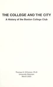Tapa de The College and the city