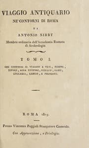 Tapa de Viaggio antiquario ne'contorni di Roma