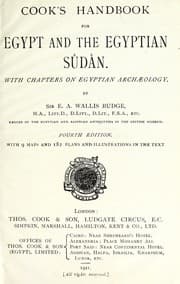 Tapa de Cook's handbook for Egypt and the Egyptian Sûdân
