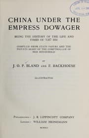 Tapa de China under the empress dowager