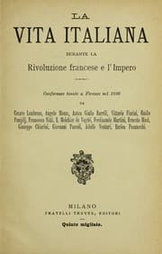 Tapa de La vita italiana durante la Rivoluzione francese e l'impero