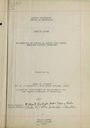 Tapa de An analysis of topics in junior high school American history textbooks