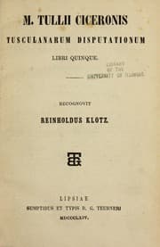 Tapa de Tusculanarum disputationum libri quinque