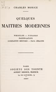 Tapa de Quelques maitres modernes