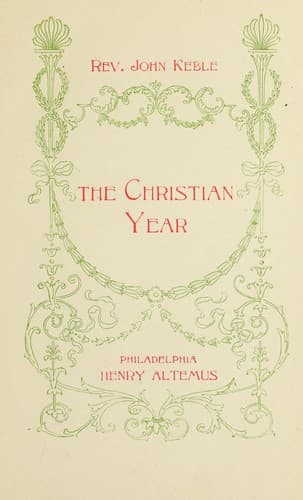 Tapa de The Christian year