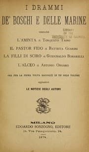 Tapa de I drammi de' boschi e delle marine