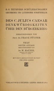 Tapa de Des C. Julius Caesar Denkwu rdigkeiten u ber den Bu rgerkrieg