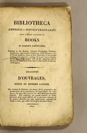 Tapa de Bibliotheca americo-septentrionalis