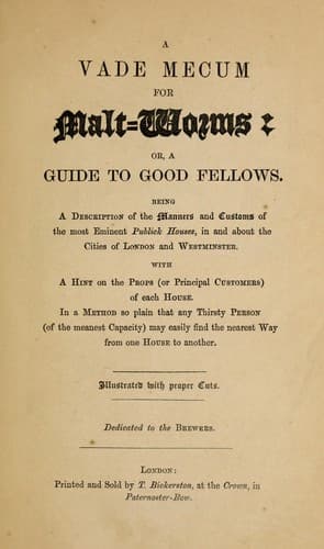 Tapa de A vade-mecum for malt-worms