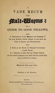 Tapa de A vade-mecum for malt-worms
