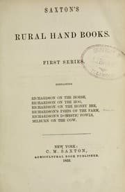 Tapa de Saxton's rural hand books