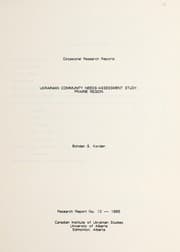 Tapa de Ukrainian community needs-assessment study