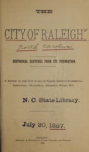 Tapa de The city of Raleigh