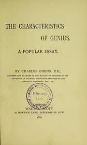 Tapa de The characteristics of genius