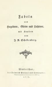 Tapa de Fabeln von Hagedorn, Gleim und Lichtwer