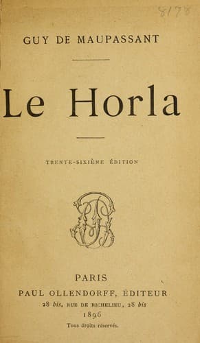 Tapa de Le Horla