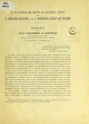 Tapa de Di un particolare metodo di ginnastica attiva per la rieducazione respiratoria e per il rinvigorimento generale dell'organismo
