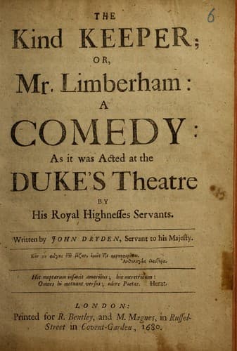 Tapa de The kind keeper, or, Mr. Limberham