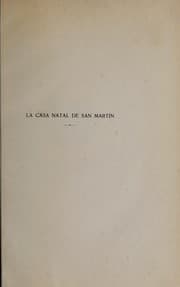 Tapa de La casa natal de San Martín