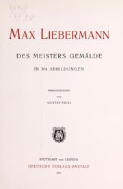 Tapa de Max Liebermann