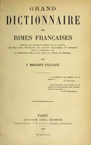 Tapa de Grand dictionnaire des rimes franc ʹaises