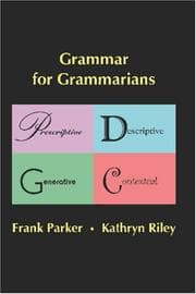 Tapa de Grammar for grammarians