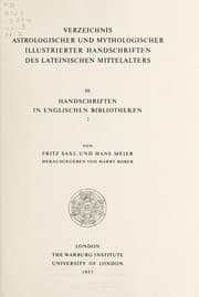 Tapa de Verzeichnis astrologischer und mythologischer illustrierter Handschriften des lateinischen Mittelalters