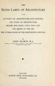 Tapa de The seven lamps of architecture