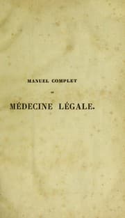 Tapa de Manuel complet de m©♭decine l©♭gale