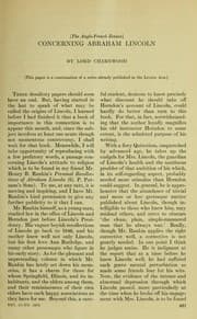 Tapa de Concerning Abraham Lincoln